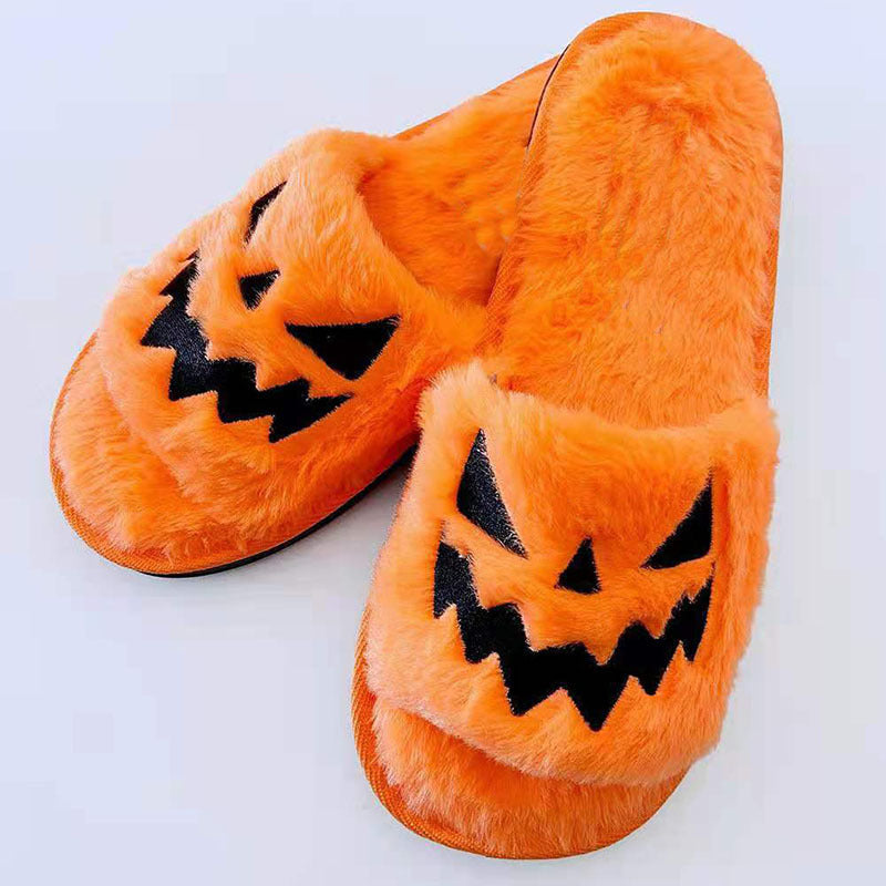 Halloween Cute Warm Furry Slipper for Winter, Home Slippers
