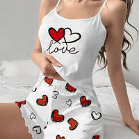 Sexy Vest Loose Cartoon Printed Homewear Two-piece Suit