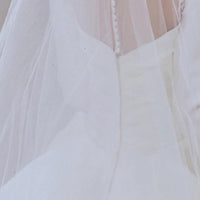 Satin Long Sleeved Light Wedding Dress