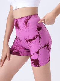 4-Pack Women’s Tie-Dye Scrunch Butt Workout Shorts – High-Waisted Gym Activewear