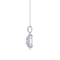 Small Square Bag - A Fashionable And Luxurious Diamond Jewelry Piece Set With 1-carat Moissan Diamond S925 Sterling Silver And Platinum-plated Pendant