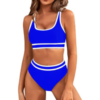 Women’s Solid Color Bikini – Tight-Fitting Two-Piece Swimsuit