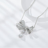 Butterfly - A Fashionable And Luxurious Diamond Jewelry Pendant Set With Moissanite S925 Sterling Silver And Platinum Plating