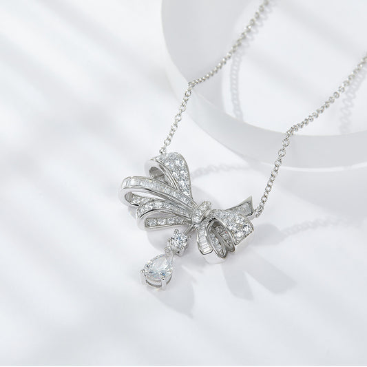 Butterfly - A Fashionable And Luxurious Diamond Jewelry Pendant Set With Moissanite S925 Sterling Silver And Platinum Plating