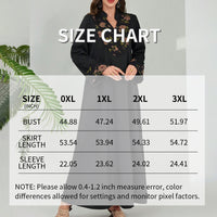 Women's Plus Size Elegant Summer Bohemian Floral Maxi Dress Middle Eastern Patchwork Black Long Dress