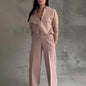 Women's 2 Piece Sweatsuit Set, 
 Zip Up Long Sleeve Sweatshirt Jacket And Wide Leg Sweatpants