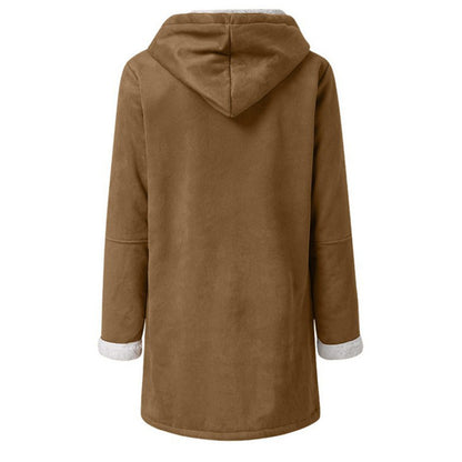 Winter Jackets For Women Sherpa Lined Jacket Women Duffle Toggle Coat Hooded Fleece Jacket