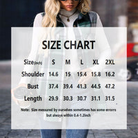Women's Plaid Print Vest With Lapel Collar Long Sleeveless Button Front Mid-Length Jacket For Spring And Fall Layering