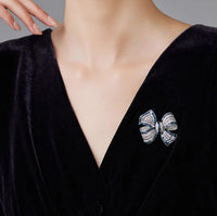 New Purplish Red Bow Alloy Brooch High Sense