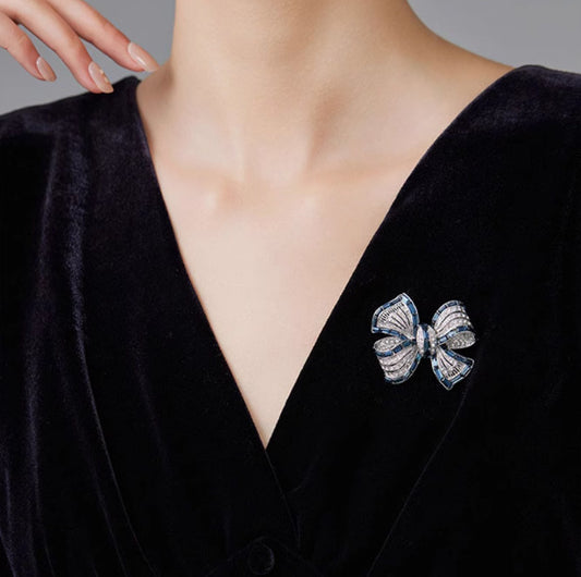 New Purplish Red Bow Alloy Brooch High Sense