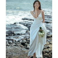 Women's Suspender Satin Light Wedding Dress