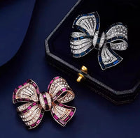 New Purplish Red Bow Alloy Brooch High Sense