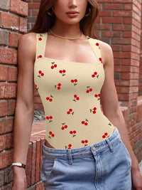 3-Pack Women’s Summer Jumpsuits – Baby Blue Cherry Print Vintage Chic Outfit