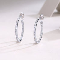 Ribbon - Square Moissanite S925 Sterling Silver Earrings With Platinum-plated Stud Earrings, A Fashionable And Luxurious Diamond Jewelry Accessory