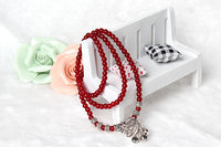 Red Agate Beaded Good Lock Bracelet