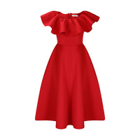 Elegant Ruffle Large Dress
