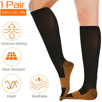 Unisex Copper Compression Socks – Graduated Support for Running & Recovery