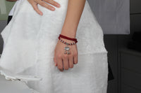 Red Agate Beaded Good Lock Bracelet