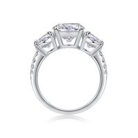 Three Shining Stars - A Fashionable And Luxurious Jewelry Piece Set With 3-carat Moissanite S925 Sterling Silver And Platinum-plated Diamond