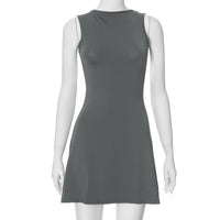 Backless Ruffles Casual Package Hip Dress