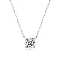 My Heart Will Last Forever – Moissanite Diamond Pendant Necklace Set (1ct & 2ct) in S925 Sterling Silver Platinum-Plated