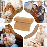 USB Heated Shawl Blanket – Wearable Electric Wrap with 3 Heating Levels & Zipper