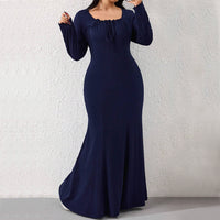 Simple Elegant Style Autumn And Winter Sweet Design Sense Niche Temperament Dress