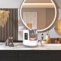 4 In 1 Electric Makeup Brush Cleaner USB Powered Automatic Brush Blender Machine With Timer Digital Display Cleaning Drying UV Disinfection Brush Storage For All Types Of Brushes