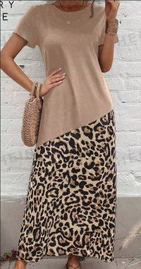 Leopard Print Tee Dress