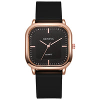 Women's Silicone Strap Fashionable Rose Gold Watch