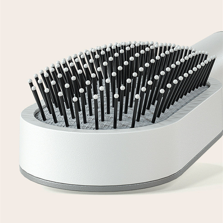 Self-cleaning Hair Brush For Women One-key Cleaning Hair Loss Airbag Massage Scalp Comb Anti-Static Hairbrush