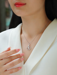 Starlight Heart-to-Heart – 1-Carat Moissanite Diamond Pendant Necklace in S925 Sterling Silver Platinum-Plated