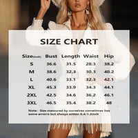 Women's Solid Color V-Neck Puff Long Sleeves & Fringe, Button Pocket Detail Casual Dress For Spring Summer