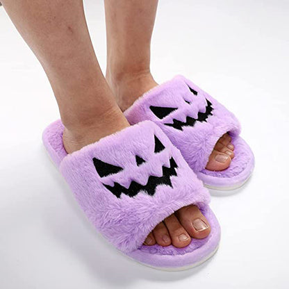 Halloween Cute Warm Furry Slipper for Winter, Home Slippers