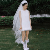 Satin White Simple Light Wedding Dress