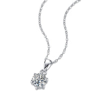 Breeze Dance – Moissanite Diamond Pendant Necklace Set (1ct, 2ct & 3ct) in S925 Sterling Silver Platinum-Plated