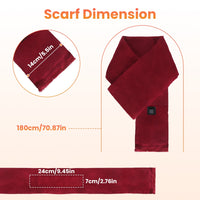 USB Heated Winter Scarf – Electric Soft Neck Wrap with 3 Temperature Modes
