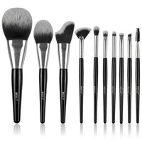 High-quality Makeup Brushes With Wooden Handles, Premium Natural 10pcs Makeup Brushes.
