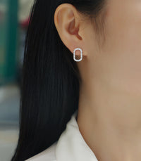 Return to Simplicity – Moissanite Stud Earrings in S925 Sterling Silver Platinum-Plated