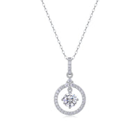 Love Ring - A Fashionable And Luxurious Diamond Jewelry Pendant Set With 1-carat Moissan Diamond S925 Sterling Silver And Platinum Plating