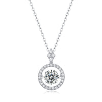 Touch – 1-Carat Moissanite Pendant Necklace in S925 Sterling Silver Platinum-Plated