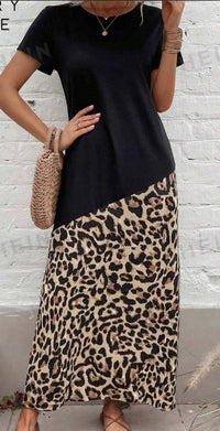 Leopard Print Tee Dress