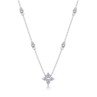Starlight Heart-to-Heart – 1-Carat Moissanite Diamond Pendant Necklace in S925 Sterling Silver Platinum-Plated