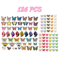 126 Pcs Butterfly Charms