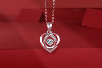 With You in My Heart – 0.5-Carat Moissanite Pendant Necklace in S925 Sterling Silver Platinum-Plated