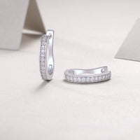 Morning Dew – Moissanite Diamond Stud Earrings in S925 Sterling Silver Platinum-Plated