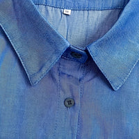 Womens Casual Button Down Denim Maxi Dress Long Sleeve Long Jean Dresses With Pockets