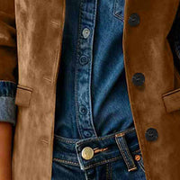 Plus Size Luxe Curve Blazer Jacket – Notch Lapel Moto Style