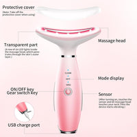 Facial And Neck Massager, Pink Neck Beauty Device