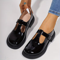 Mary Jane Flats Elegant Loafers With Round Toe Hook